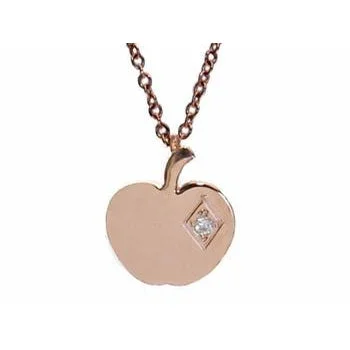 Elegant Rose Gold Jewelry For A Stylish Touch Small Gold Apple Necklace