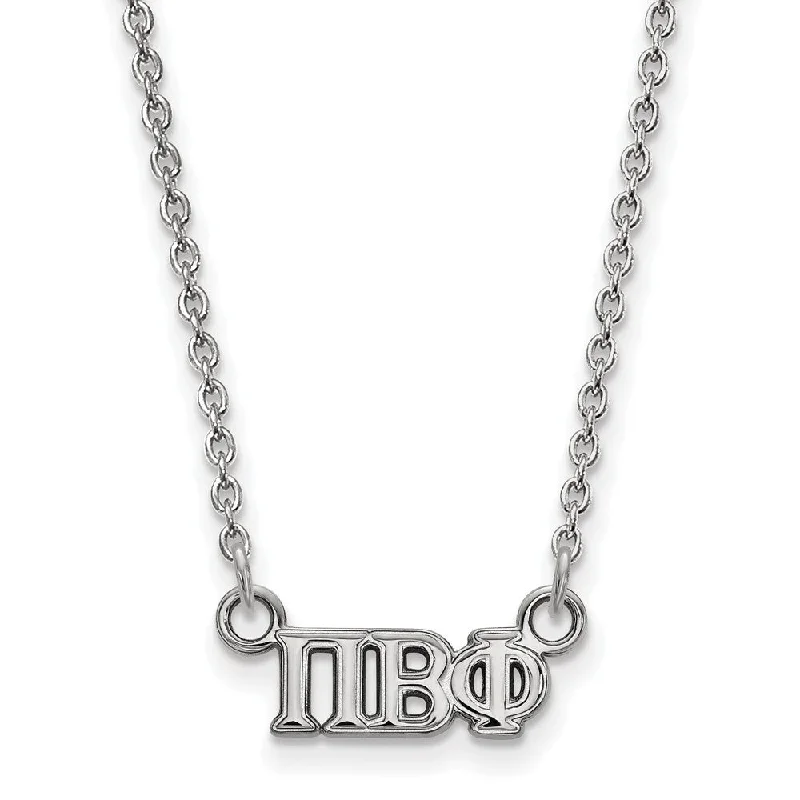 Discounted Jewelry For A Glamorous Look Sterling Silver Pi Beta Phi XS (Tiny) Greek Letters Necklace