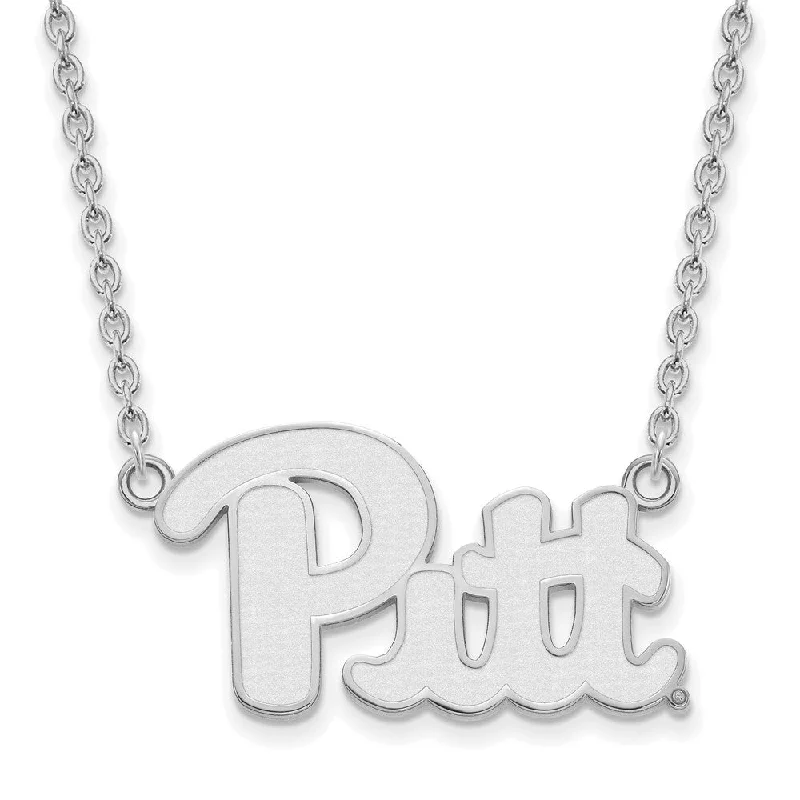 Best Jewelry Deals – Shop Premium Pieces At Great Prices Sterling Silver U. of Pittsburgh Large 'Pitt' Pendant Necklace