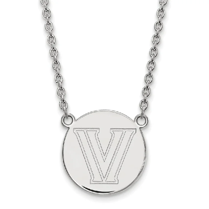 Limited-Stock Jewelry Sale – Once It's Gone, It's Gone Sterling Silver Villanova U Large Disc Necklace