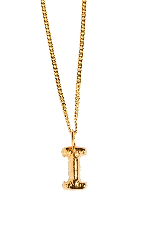 Elegant Jewelry Pieces At Unbelievable Prices Letter I Gold Plated Necklace