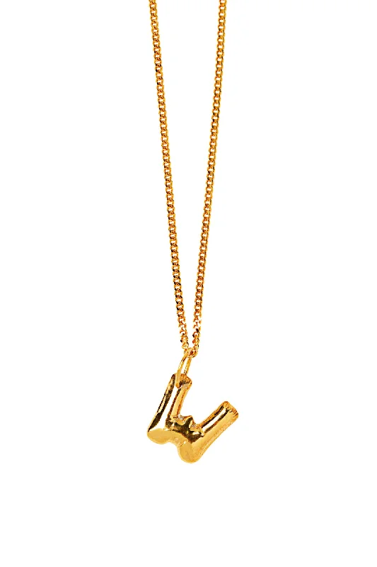 Seasonal Jewelry Sale – Upgrade Your Style Today Letter W Gold Plated Necklace