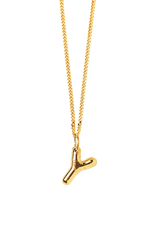 Exclusive Jewelry Sale – Limited-Time Discounts Letter Y Gold Plated Necklace