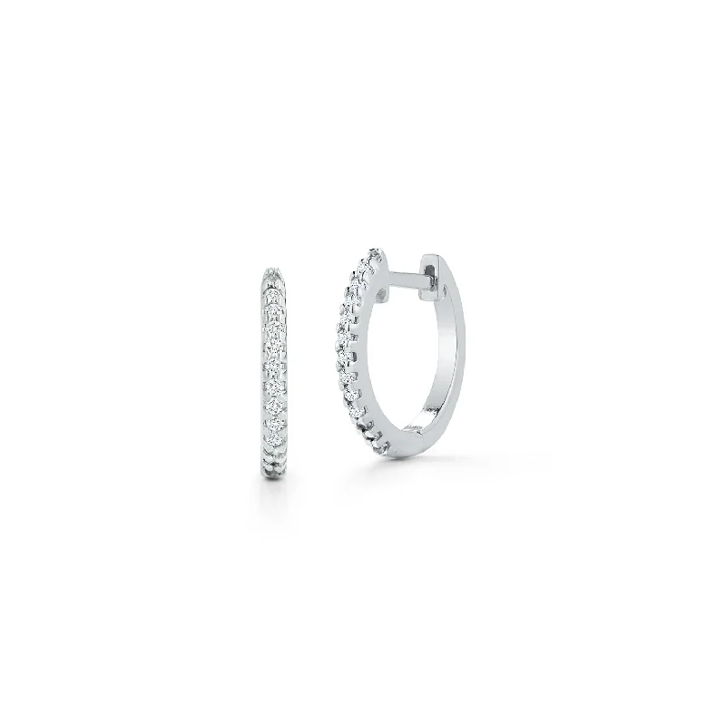 Shine Bright With Our Special Jewelry Promotions 12mm Diamond Huggies - White Gold