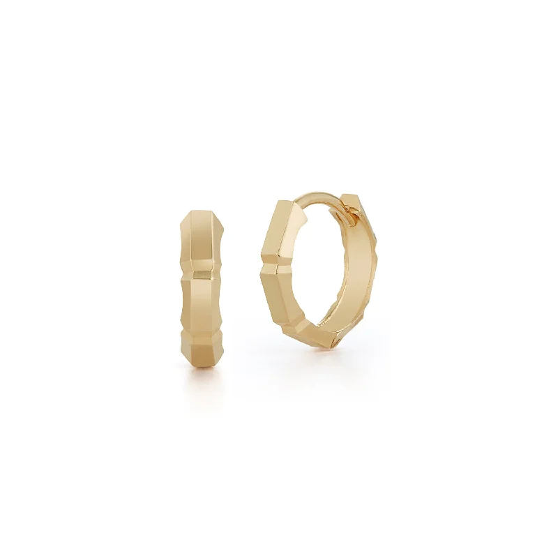 Must-Have Jewelry At Unbelievable Discounts 14kt Gold Faceted Huggies