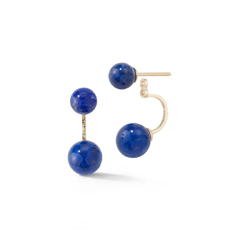 Upgrade Your Collection With Our Limited-Time Jewelry Sale 14kt Gold Lapis  Ear Jacket Earrings