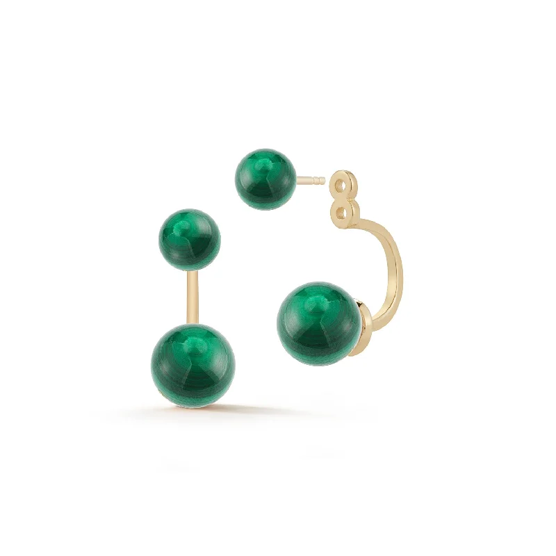 Once-A-Year Jewelry Sale – Grab Your Favorites Now 14kt Gold Malachite  Ear Jacket Earrings