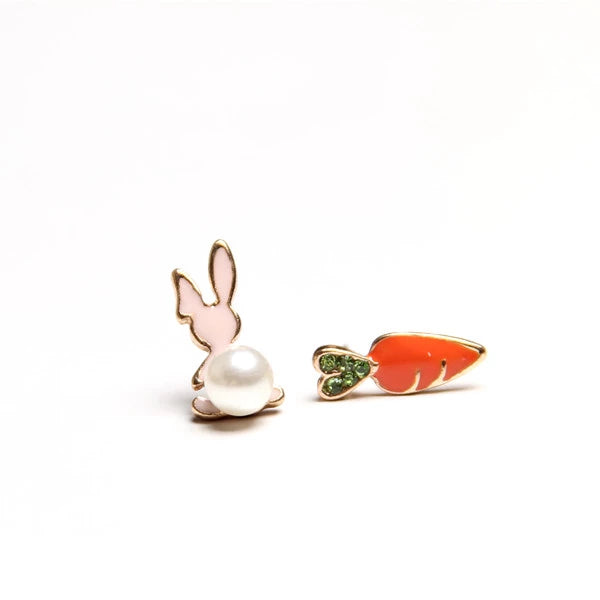 Buy More, Save More On Stunning Jewelry Designs Adorable Bunny and Carrot Earrings