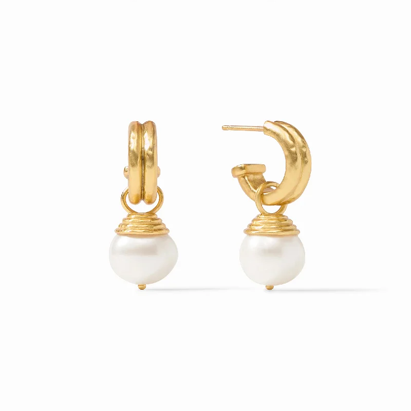 Upgrade Your Jewelry Collection For Less Astor Pearl Hoop & Charm Earring