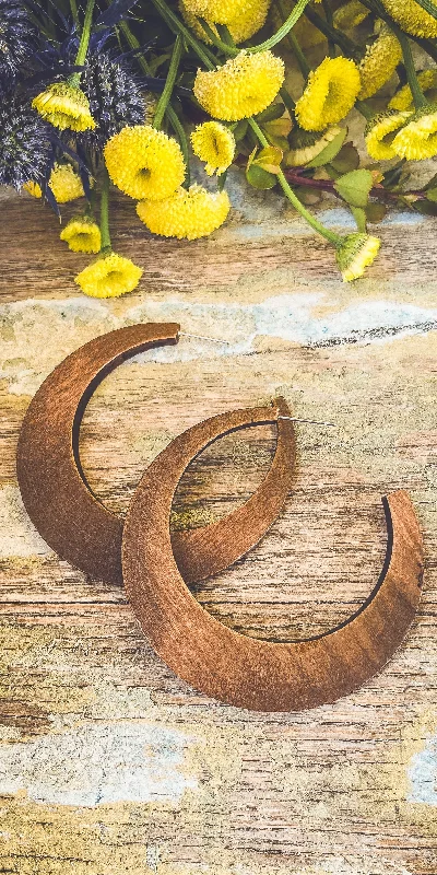 Clearance Sale On High-End Jewelry Collections Beautiful Boho Wood Hoop Earrings