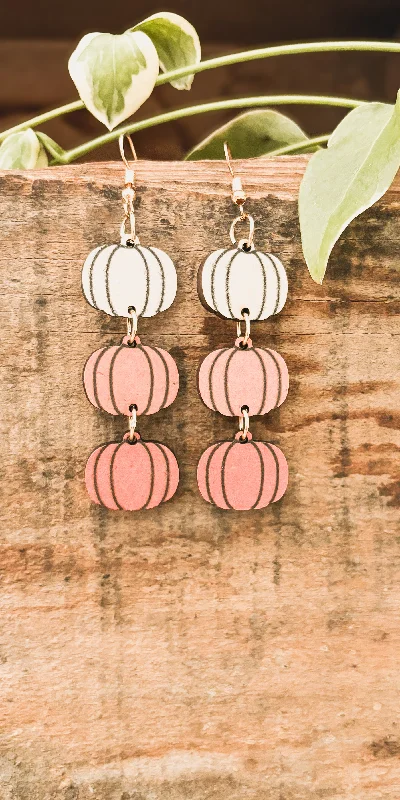 Timeless Elegance Now At Special Discounts Beautiful Fall and Autumn Wooden Pumpkin Earrings