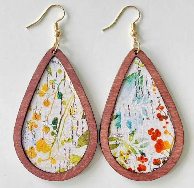 Best Jewelry Deals – Shop Premium Pieces At Great Prices Beautiful Wood Watercolor Drop Earrings