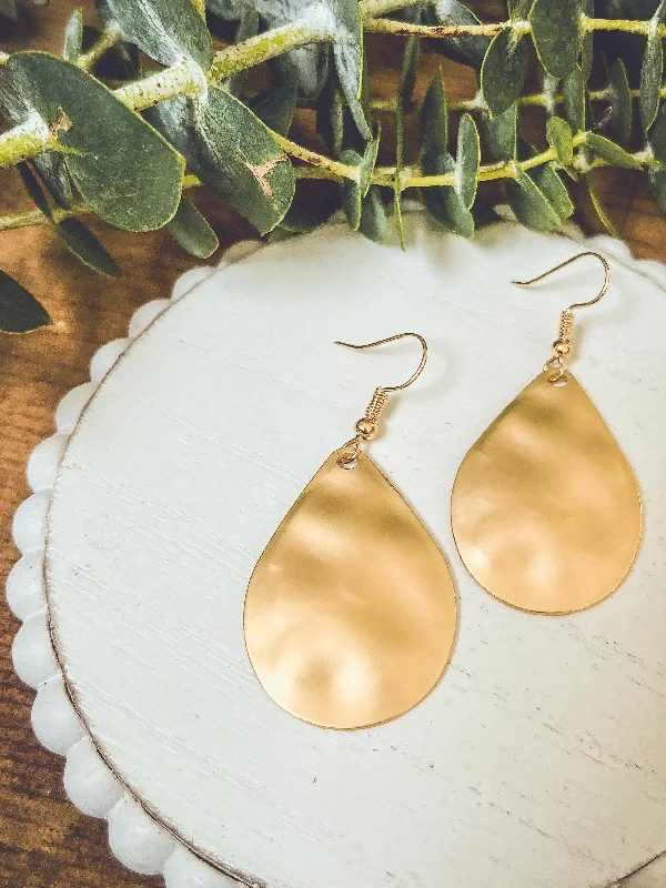 Shop Dazzling Jewelry At The Best Prices Beautiful Hammered Gold or Silver Drop Earrings