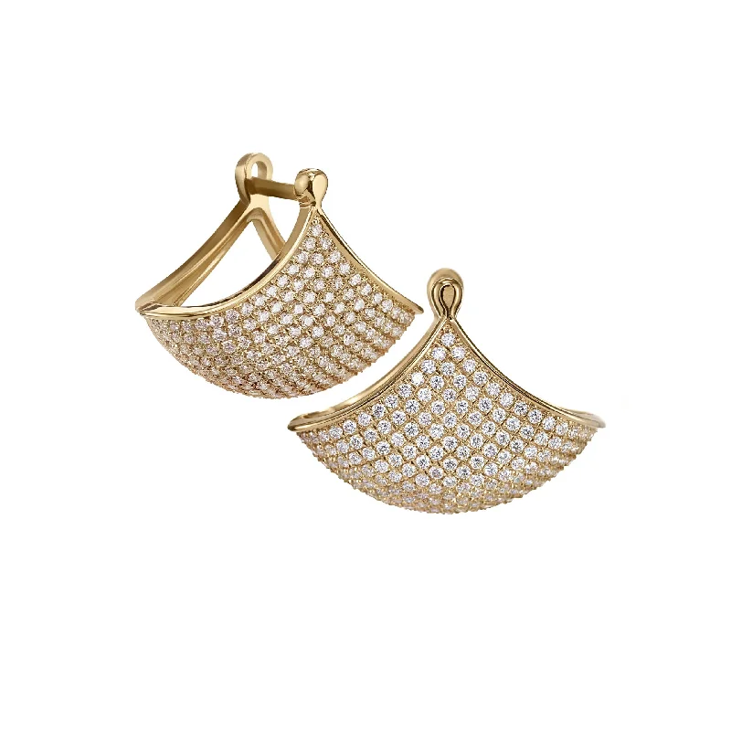 Dazzling Deals On Necklaces, Bracelets, And More Brilliant Pave Diamond Fan Earrings