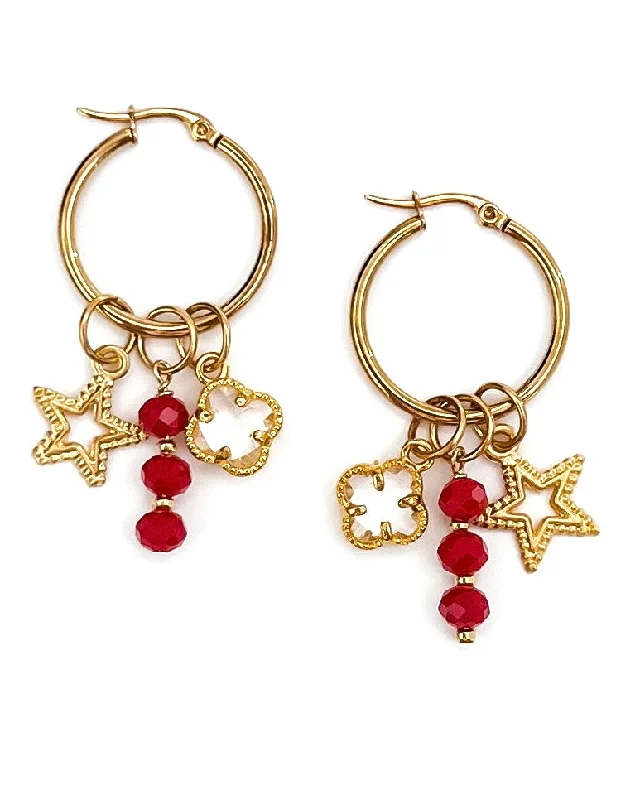 Shop Handcrafted Jewelry At Special Promotional Rates Carol Holiday Charm Hoop Earrings