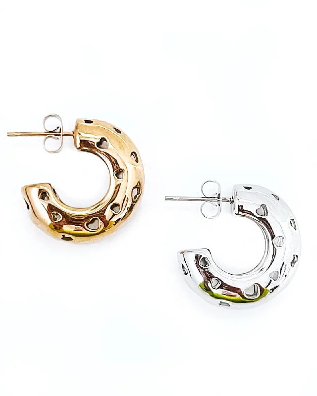 The Jewelry Sale You've Been Waiting For Is Here Cheryl Heart Hoop Earrings || Choose Color