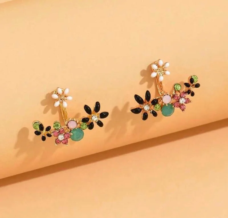 Versatile Layering Jewelry For Effortless Chic Beautiful Flower Huggie Earrings