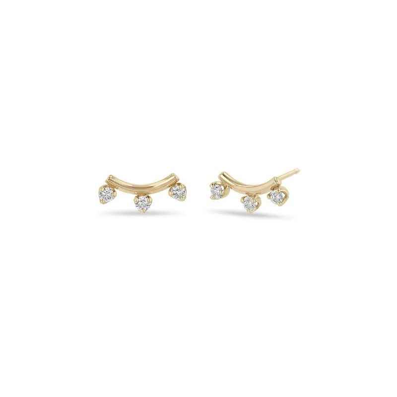 Shop Modern Jewelry Collections With Exclusive Discounts Curved Bar Diamond Studs