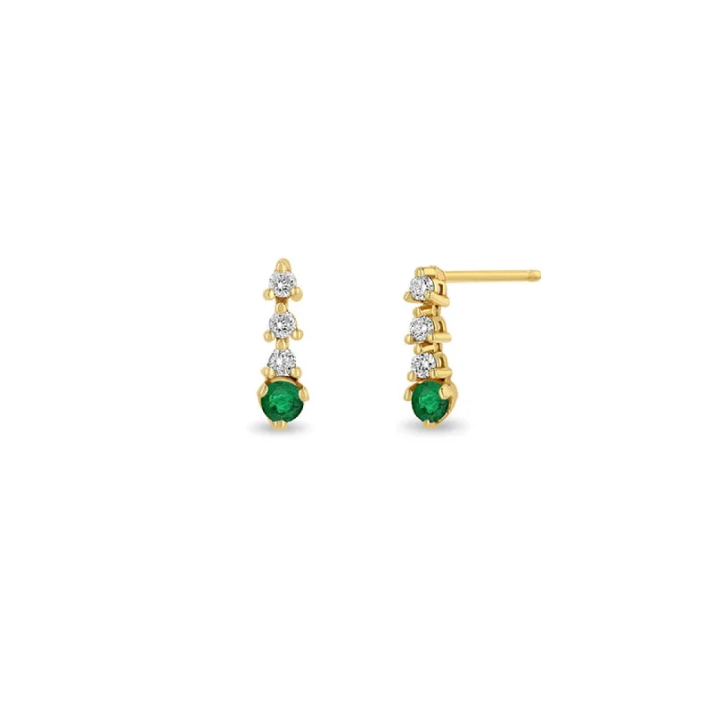 Elegant Necklaces And Bracelets At Limited-Time Offers Diamond and Emerald Drop Earrings