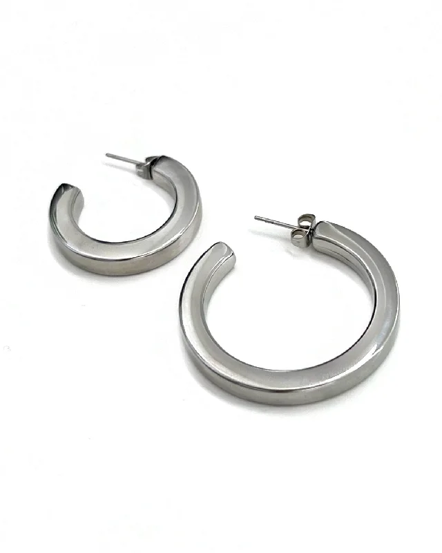 Shine Bright With Our Special Jewelry Promotions Eilish Everyday Silver Hoops || Choose Size