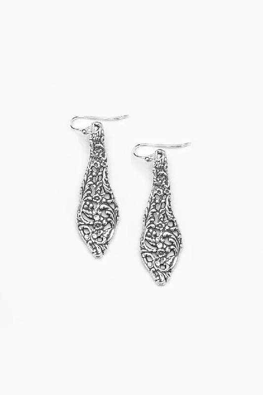 High-End Jewelry, Now More Affordable Than Ever English Lace Sterling Silver Drop Earrings