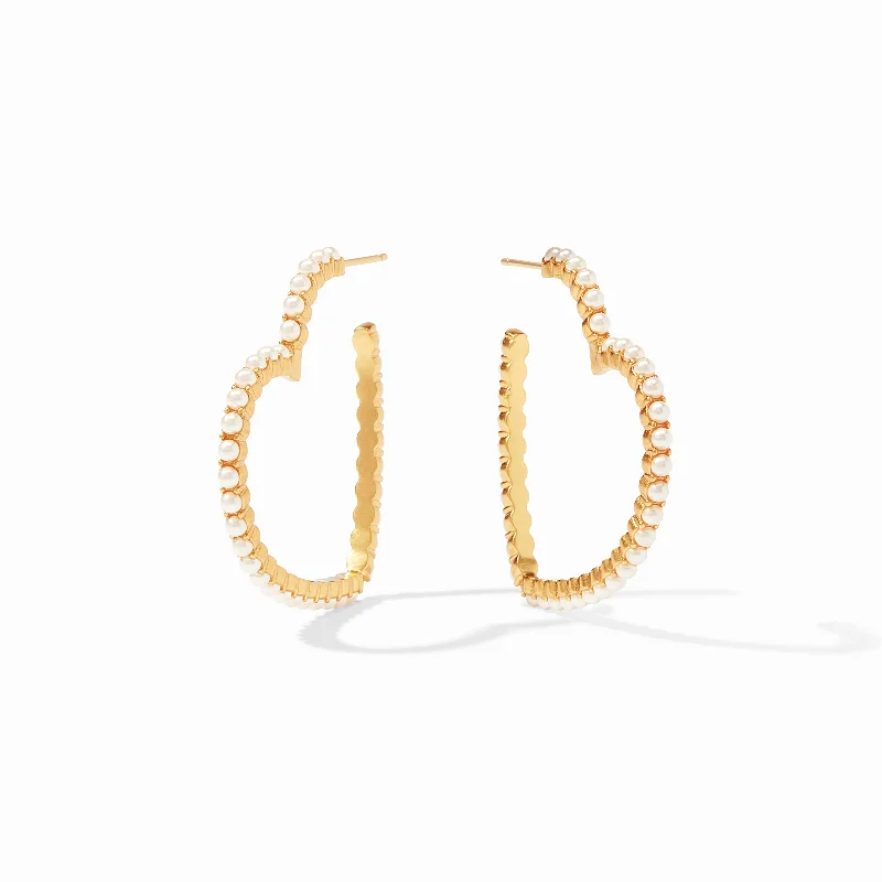 Shine Bright With Our Special Jewelry Promotions Esme Heart Pearl Hoop