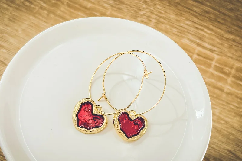 Timeless Elegance, Temporary Discounts – Act Fast Gorgeous Gold Heart Hoop Earrings