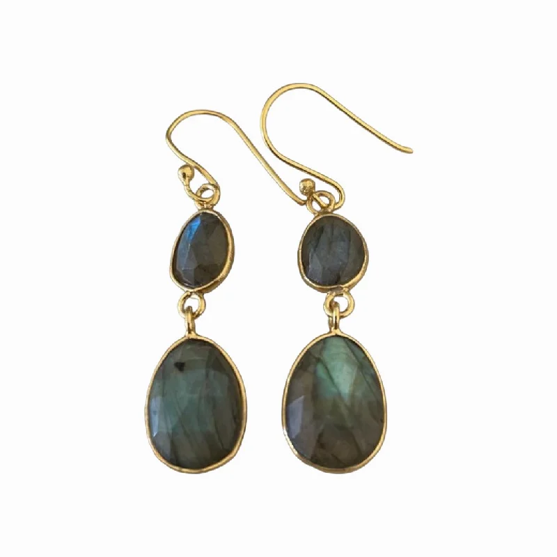 Stunning Jewelry At A Fraction Of The Price Organic Labradorite Oval Drop Earrings