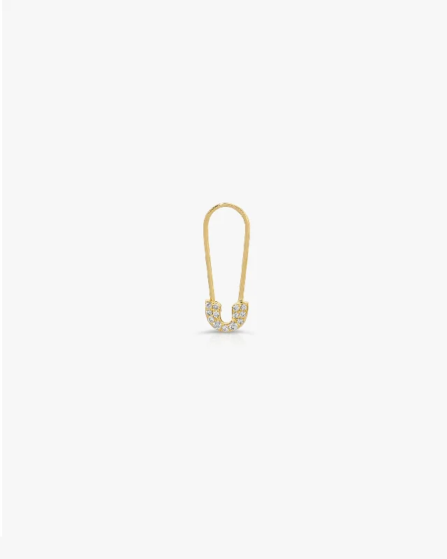 Trending Jewelry Styles Now At Limited-Time Discounts Pavé Safety Pin Earring