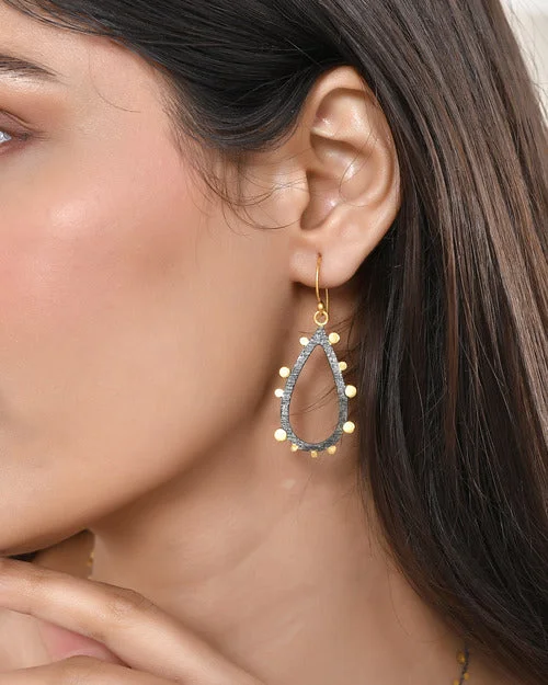 Flash Sale On Stunning Jewelry – Don't Miss Out Pear Shaped Two Tone Earrings