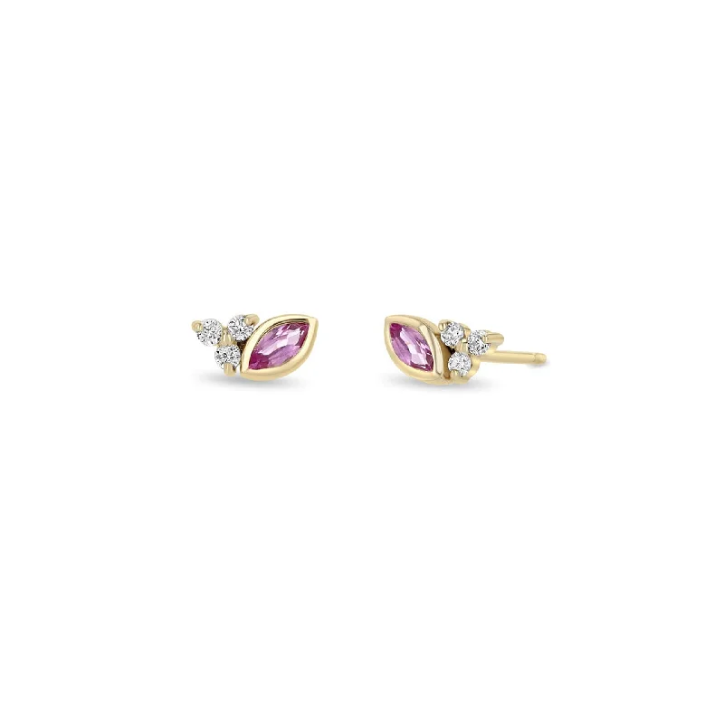 Unmissable Deals On Handmade Jewelry Collections Pink Sapphire and Diamond Earrings