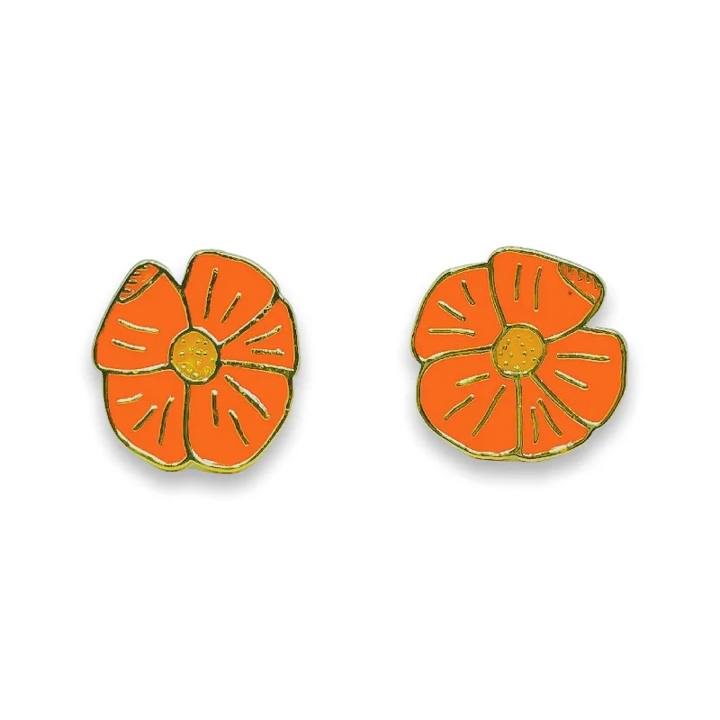 Shop Jewelry That Shines Without The High Price Poppy Enamel Earrings