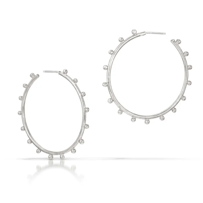 Limited Stock On Premium Jewelry At Low Prices Silver Studded Hoops