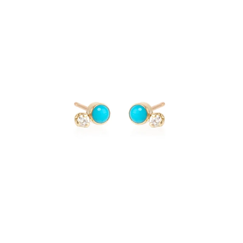 Stunning Jewelry Pieces At The Lowest Prices Ever Turquoise and Diamond Earrings