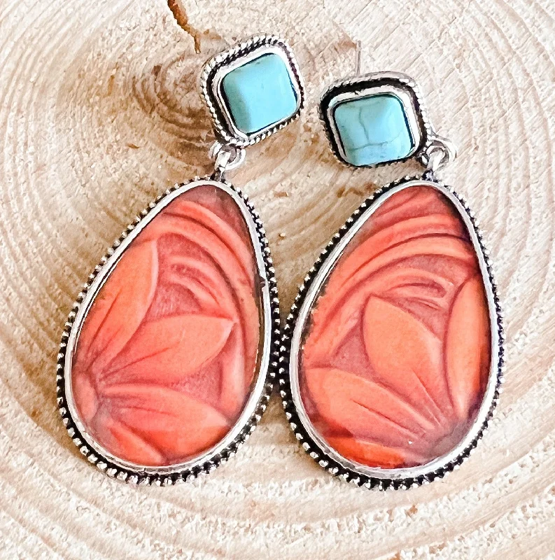 Flash Sale On Exquisite Jewelry – Don't Miss Out Beautiful Turquoise and Resin Earrings