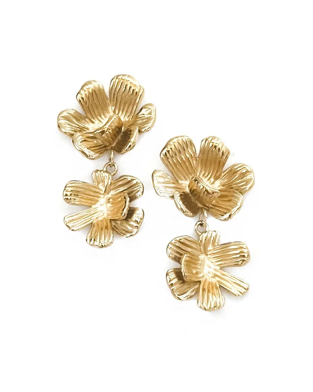 Jewelry Clearance Event – Last Chance For Stunning Deals Virginia Vintage Gold Flower Earrings