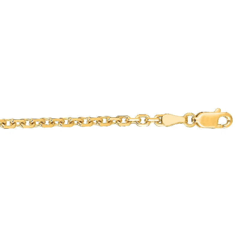 14K Gold 2.6mm Classic Cable Chain