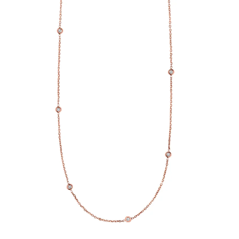 14K Gold .25ct Diamonds by the Yard Necklace