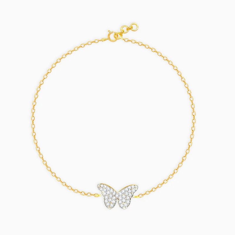 Elegant Designs, Unbeatable Discounts – Shop Jewelry Now Gold Mysterious Butterfly Diamond Bracelet