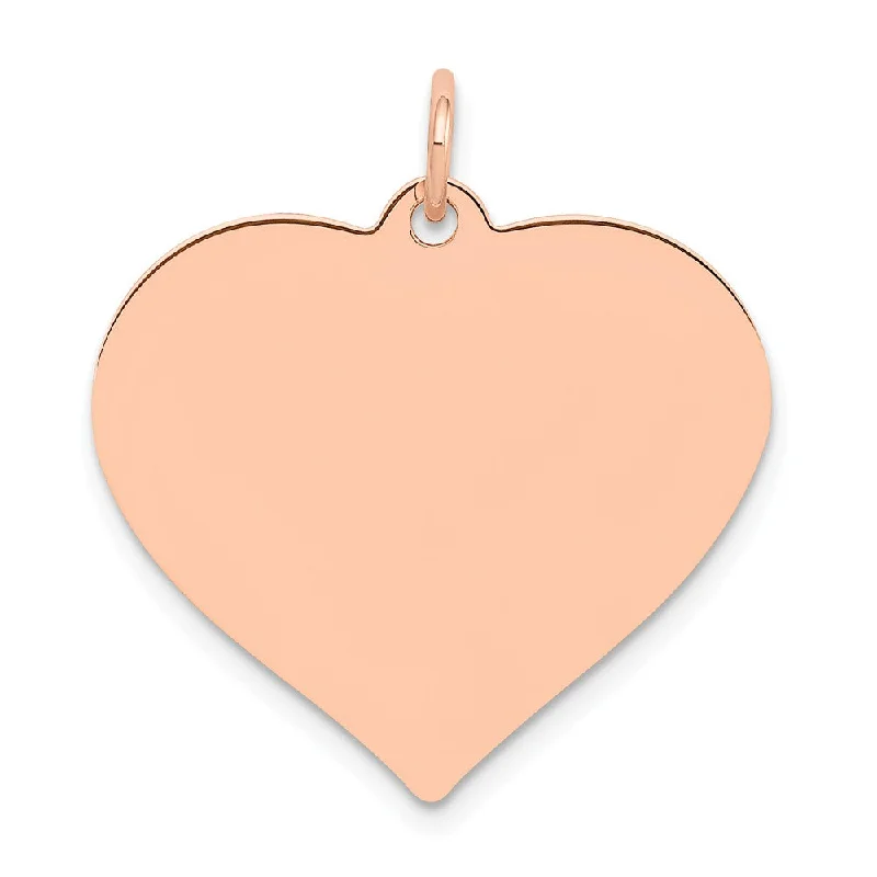 Celebrate With Sparkle – Jewelry Sale Now Live 14k Rose Gold Heart Disc Pendant, 24mm