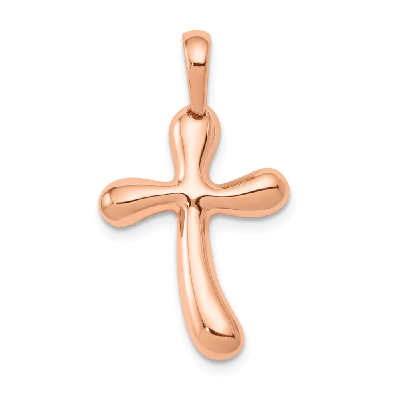 Unmissable Deals On Handmade Jewelry Collections 14k Rose Gold Polished Freeform Cross Pendant