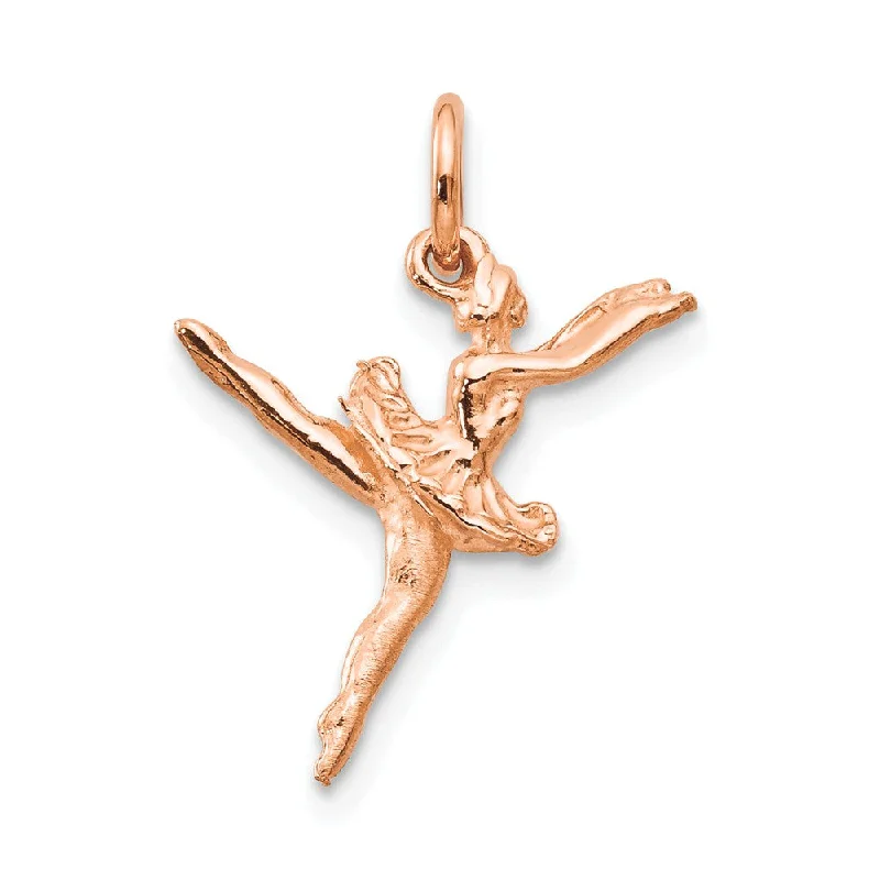 Exclusive Savings On Timeless Jewelry Pieces 14k Rose Gold Small 3D Ballerina Pendant Charm