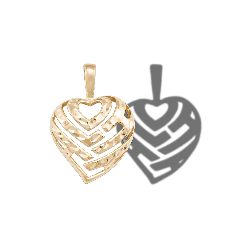 Shop High-Quality Jewelry At Jaw-Dropping Discounts Aloha Heart Pendant in Gold - 18mm