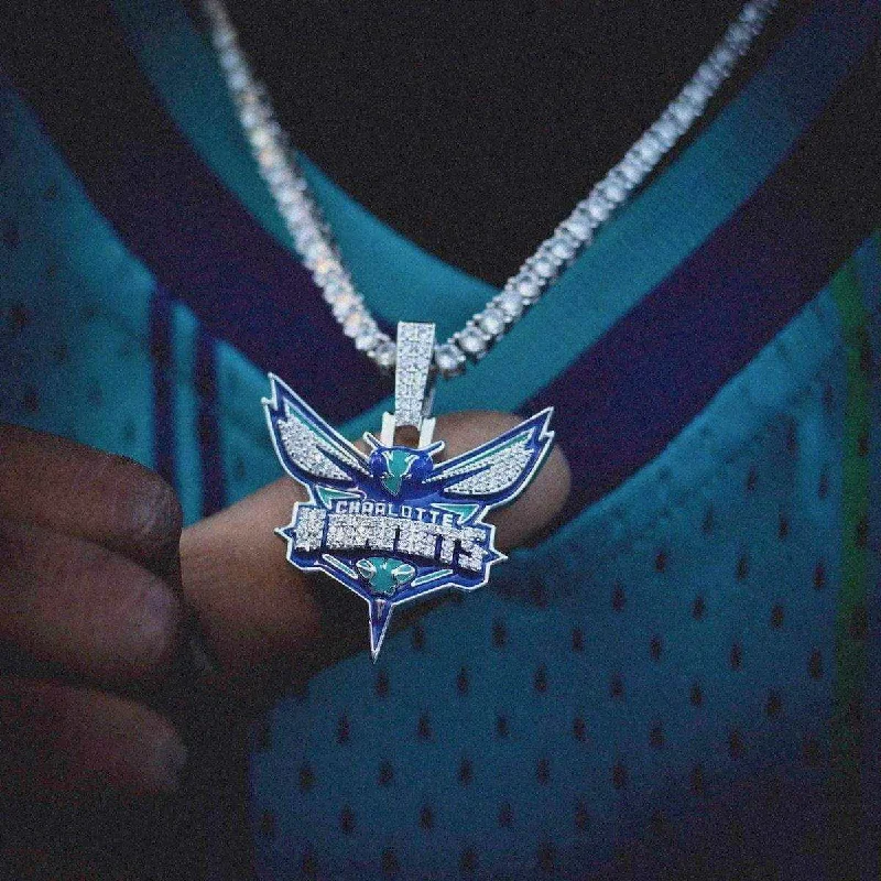 Get The Best Deals On Timeless Jewelry Pieces Charlotte Hornets Official NBA Logo Pendant