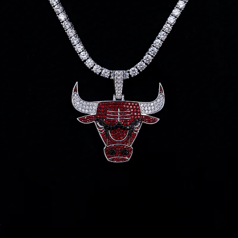 Seasonal Jewelry Sale – Upgrade Your Collection Chicago Bulls Official NBA Large Logo Pendant