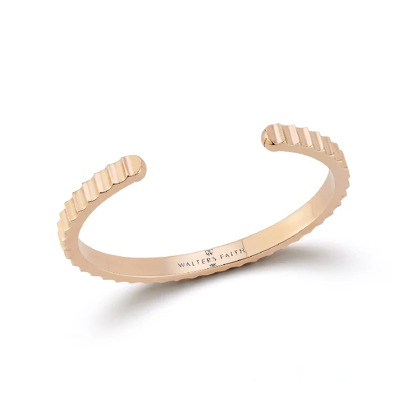 Limited-Time Jewelry Discounts – Shine Without The Splurge CII 18K GOLD JUMBO FLUTED CUFF BRACELET