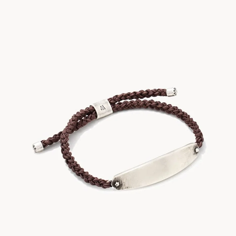 Huge Markdowns On Premium Jewelry Styles Scott Bros. Robert Oxidized Sterling Silver Corded Bracelet In Dark Taupe