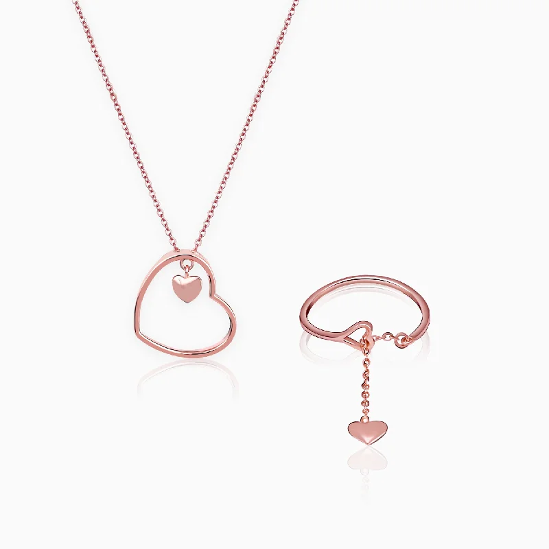 Luxury Jewelry Clearance – Shop Premium Styles Now Rose Gold Entangled Heart Duo