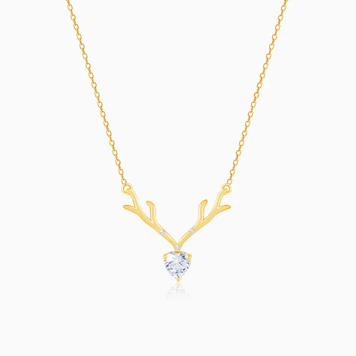 Eco-Friendly Sustainable Jewelry For Conscious Buyers Golden Deer Heart Necklace