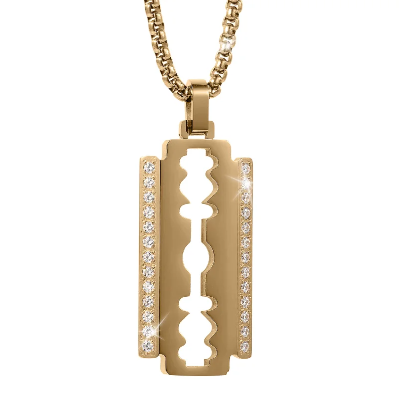 Affordable Gold-Plated Jewelry For Modern Fashion Golden Edge Pendant